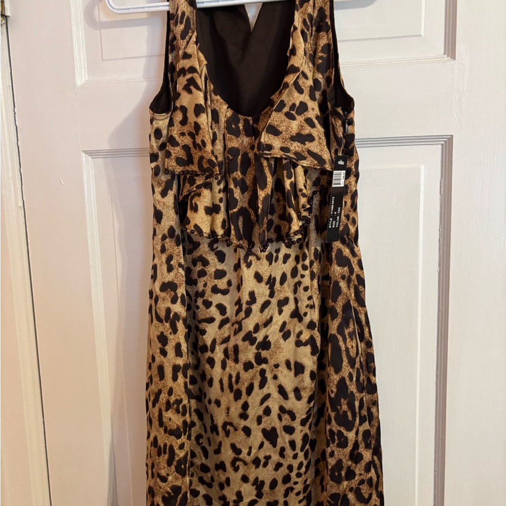 Milano Leopard Print Dress - Brown and Black
